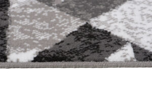 Teppich Maya Grau Schwarz Abstrakt Zigzags