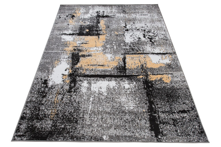 Teppich Maya Grau Gelb Verwischt