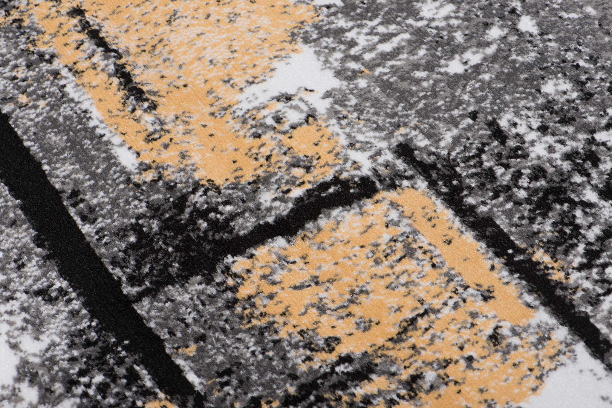 Teppich Maya Grau Gelb Verwischt