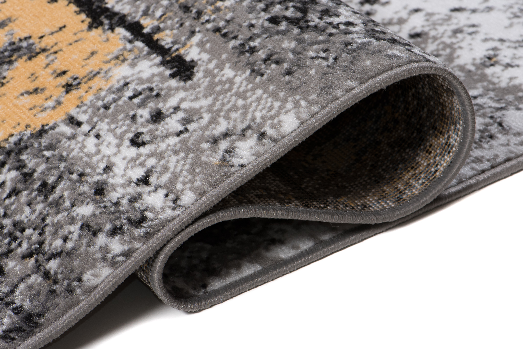 Teppich Maya Grau Gelb Verwischt