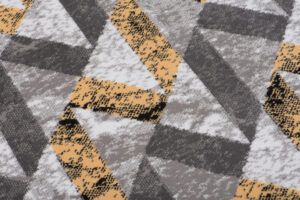 Teppich Maya Grau Gelb Abstrakt Zigzags