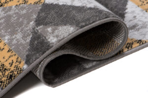 Teppich Maya Grau Gelb Abstrakt Zigzags