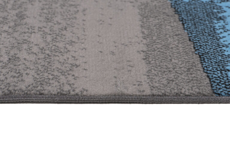 Teppich Maya Blau Grau Geometrisch