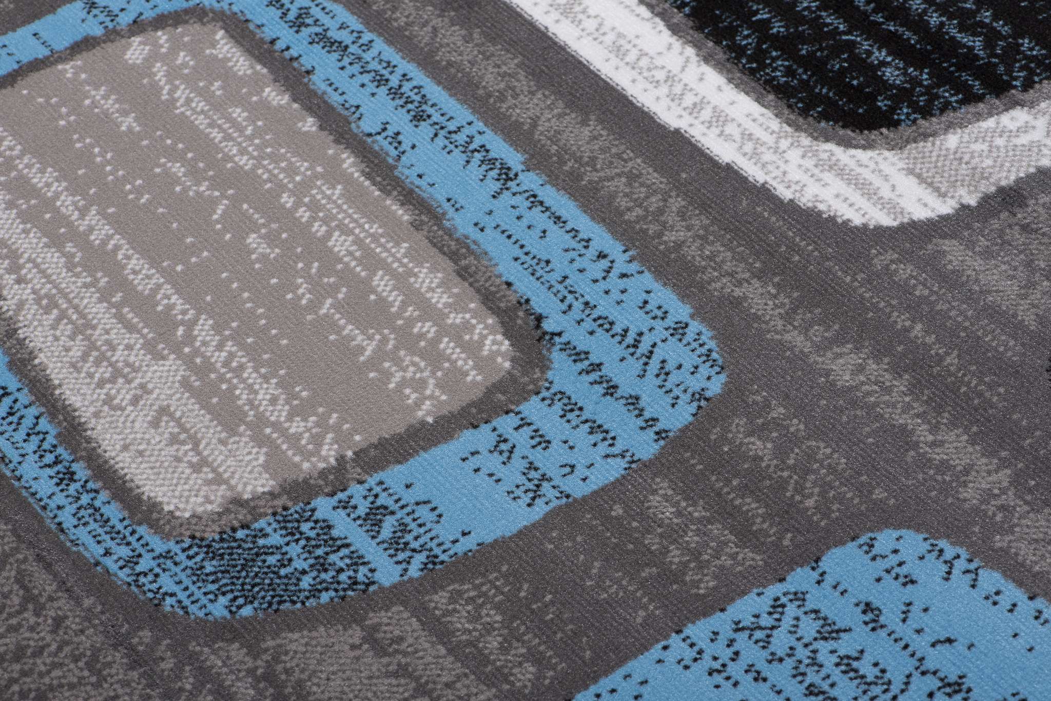 Teppich Maya Blau Grau Geometrisch