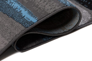 Teppich Maya Blau Grau Geometrisch