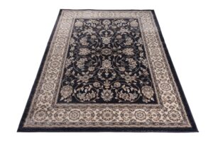 Teppich Colorado Traditioneller Schwarz Creme Floral