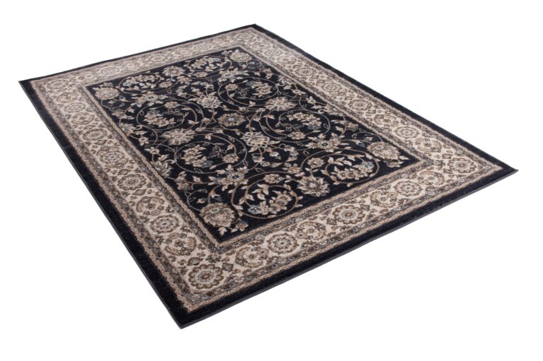 Teppich Colorado Traditioneller Schwarz Creme Floral