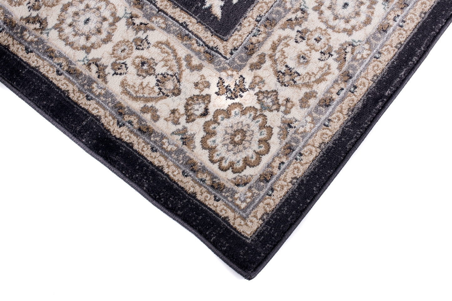 Teppich Colorado Traditioneller Schwarz Creme Floral