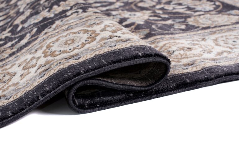 Teppich Colorado Traditioneller Schwarz Creme Floral