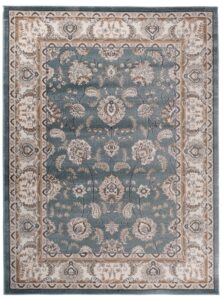 Teppich Colorado Klassisch Blau Beige Ornament