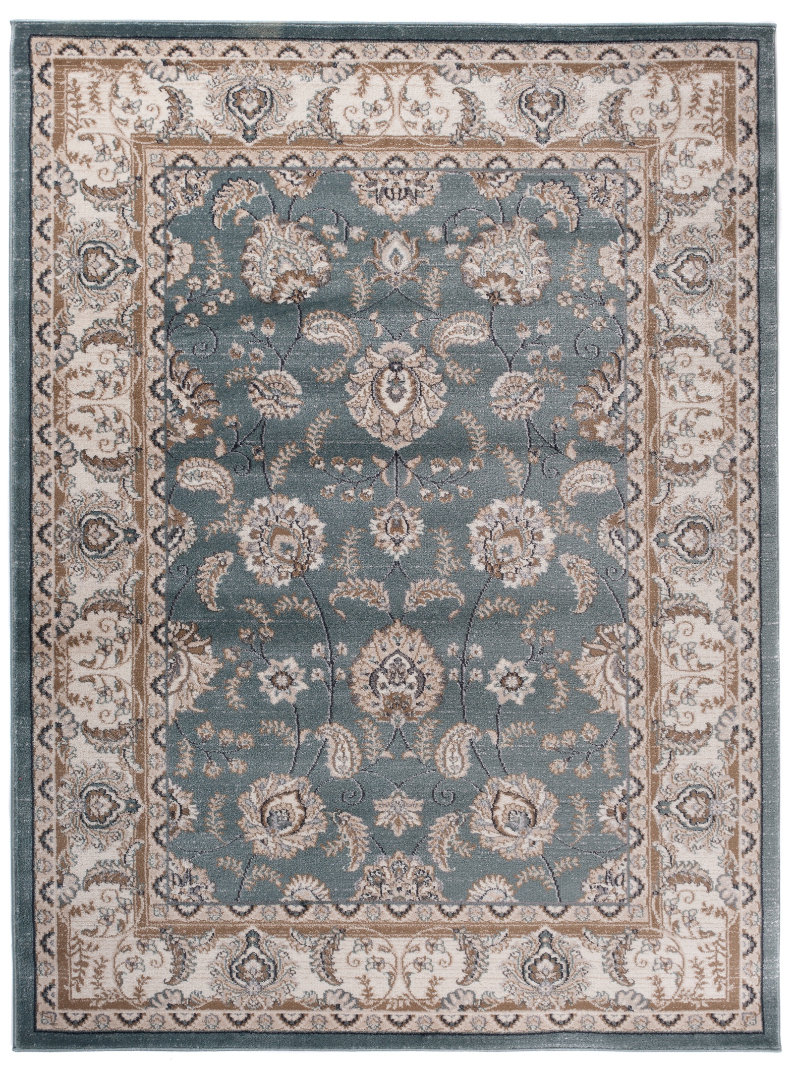 Teppich Colorado Klassisch Blau Beige Ornament
