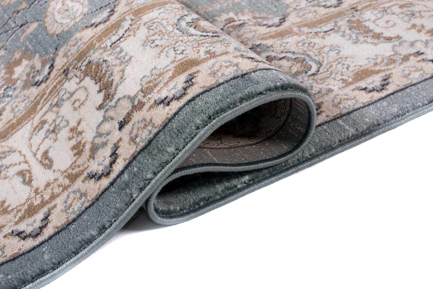 Teppich Colorado Klassisch Blau Beige Ornament