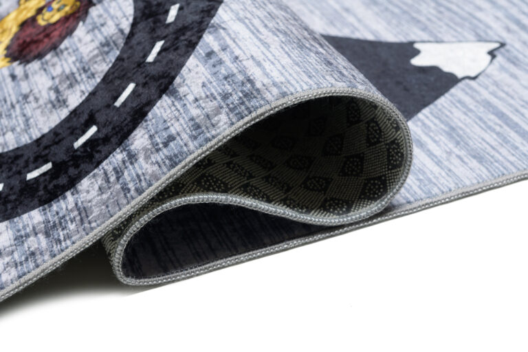 Teppich Emma Kinderzimmer Grau Straße Anti-Rutsch