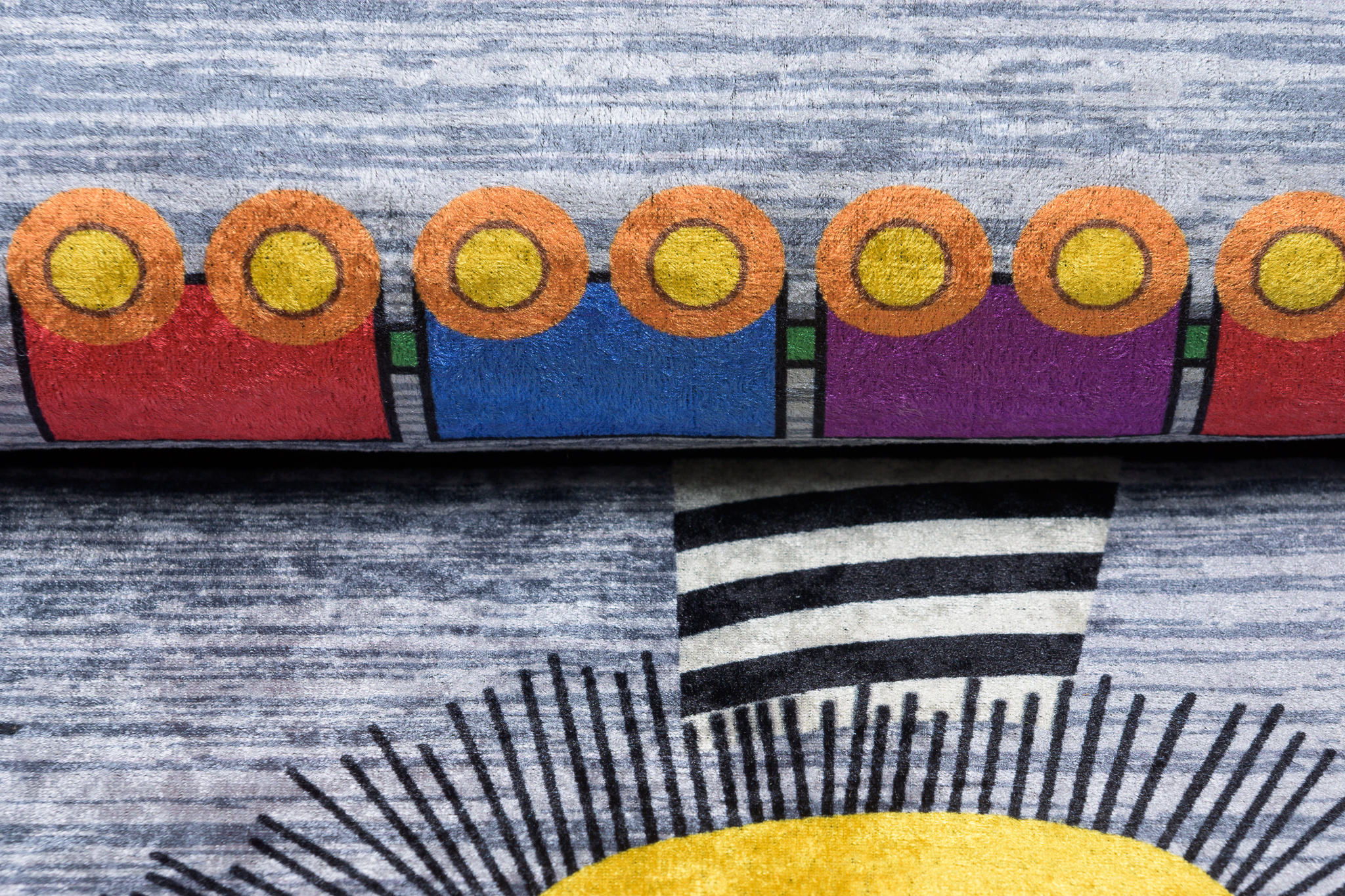 Teppich Emma Kinderzimmer Grau Straße Anti-Rutsch