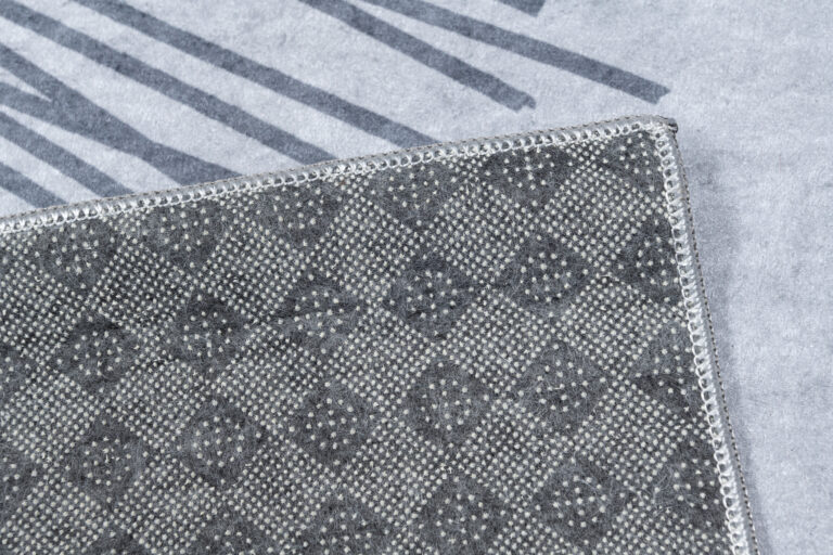 Teppich Emma Kinderzimmer Grau Gelb Löwe Rutschfest