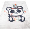Teppich Emma Kinderzimmer Grau Meliert Panda