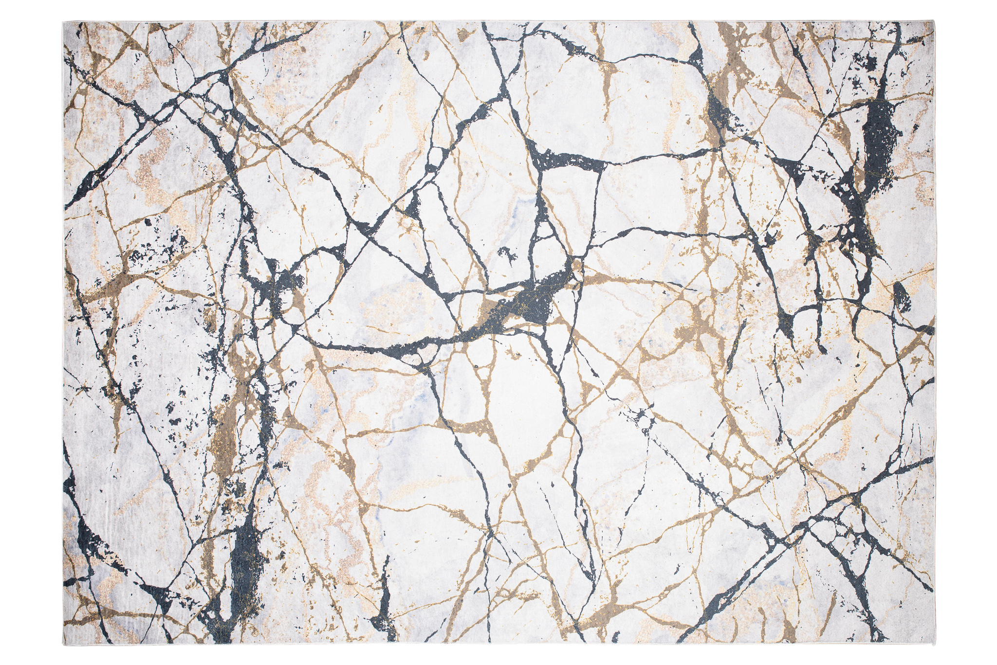 Teppich Toscana Creme Gold Schwarz Marmor