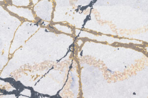 Teppich Toscana Creme Gold Schwarz Marmor