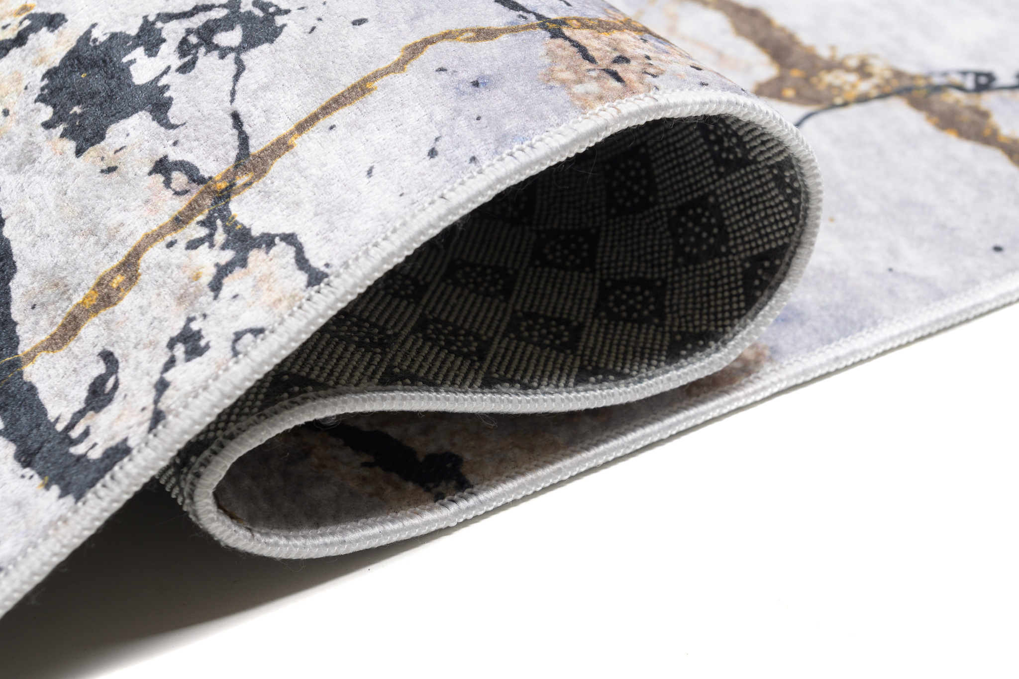 Teppich Toscana Creme Gold Schwarz Marmor