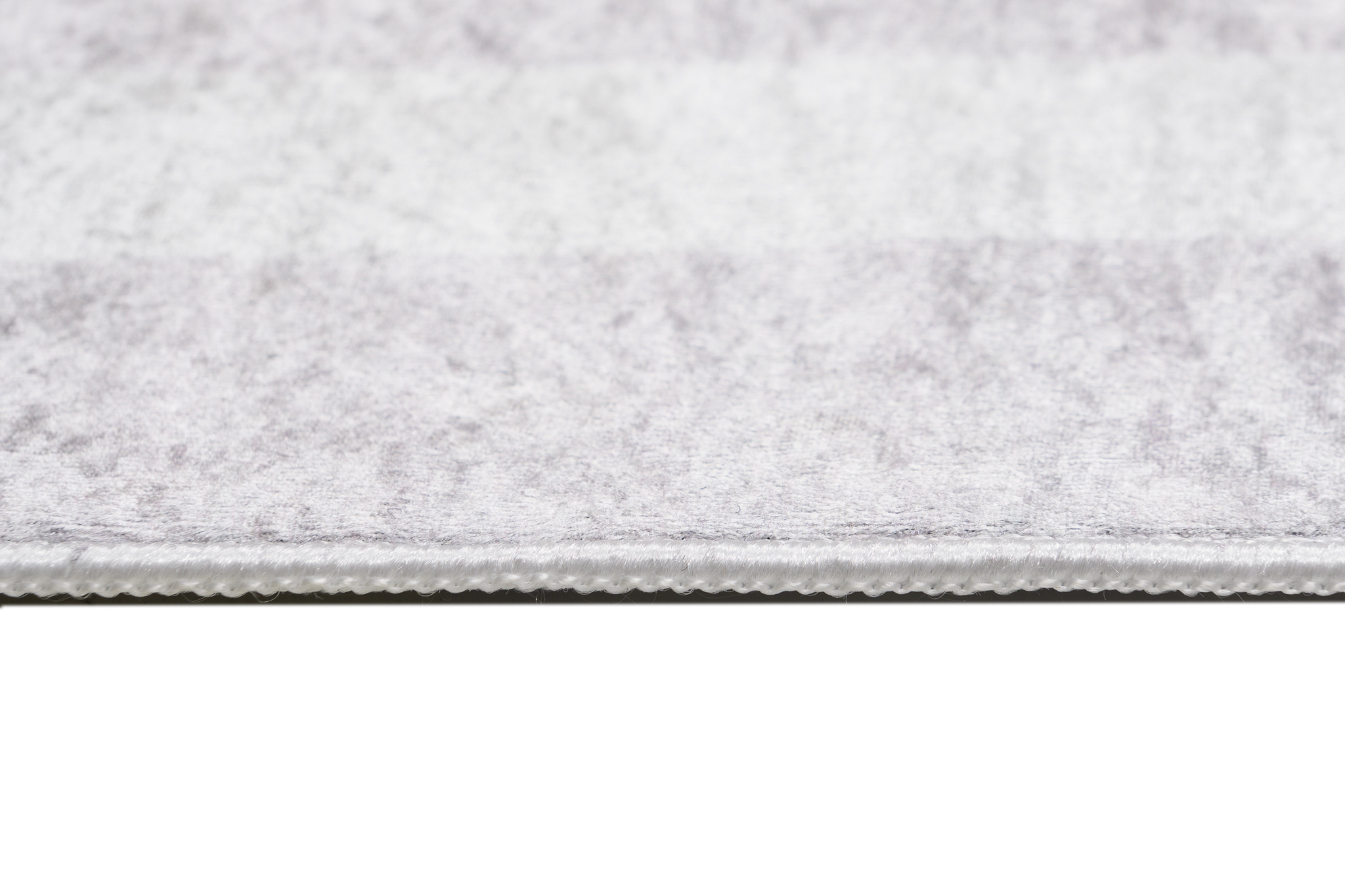 Teppich Toscana Fransen Hellgrau Rahmen