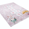 Teppich Emma Kinderzimmer Rosa Hasen Himmel und Hölle