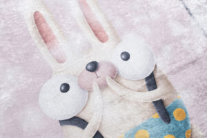 Teppich Emma Kinderzimmer Rosa Hasen Himmel und Hölle