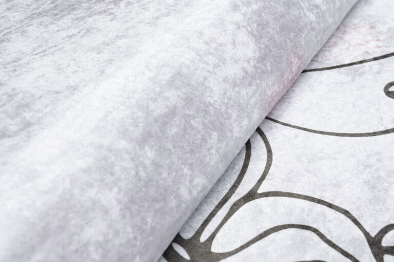 Teppich Emma Kinderzimmer Grau Mädchen Bär Rutschfest