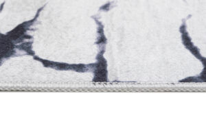 Teppich Toscana Grau Marmor Goldrahmen Rutschfest