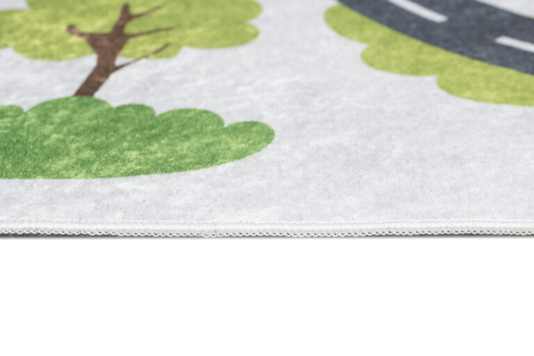 Teppich Emma Rutschfest Waschbar Grau Baustelle Straße