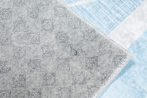 Teppich Emma Rutschfest Waschbar Blau Sterne