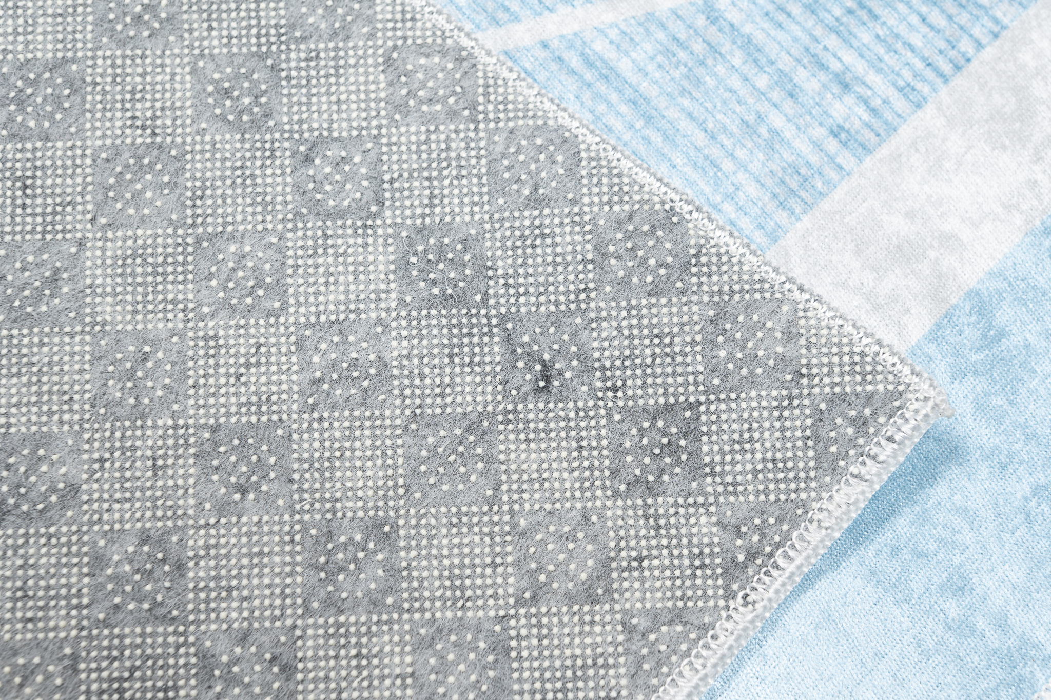 Teppich Emma Rutschfest Waschbar Blau Sterne