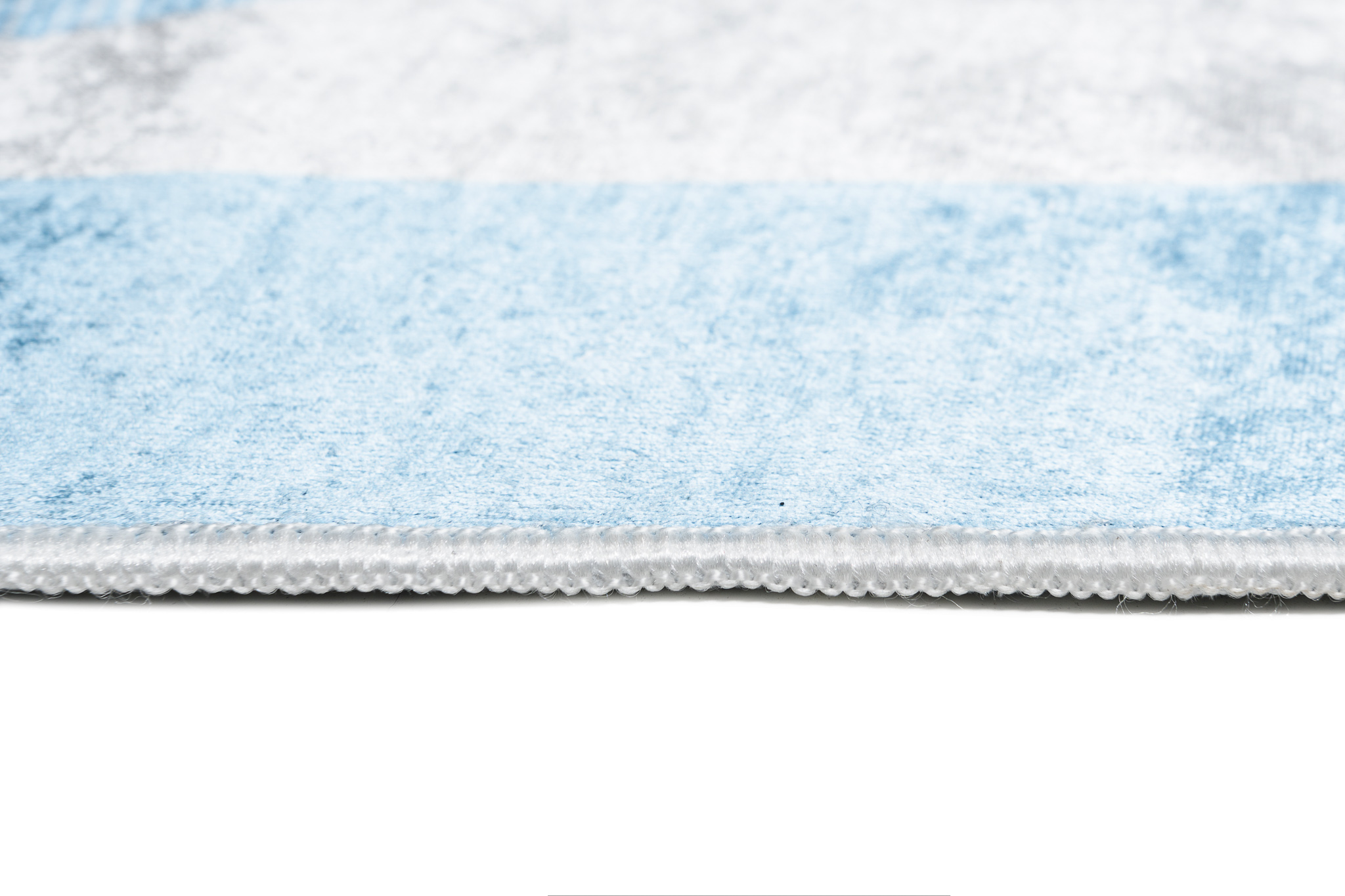 Teppich Emma Rutschfest Waschbar Blau Sterne