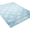 Teppich Emma Kinderzimmer Hellblau Wolken Rutschfest