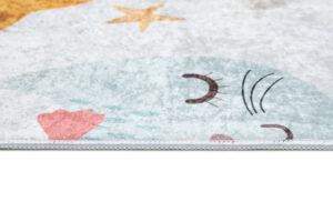 Teppich Emma Kinderzimmer Grau Bunt Tiere Rutschfest