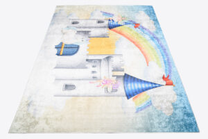 Teppich Emma Kinderzimmer Bunt Schloss Hell
