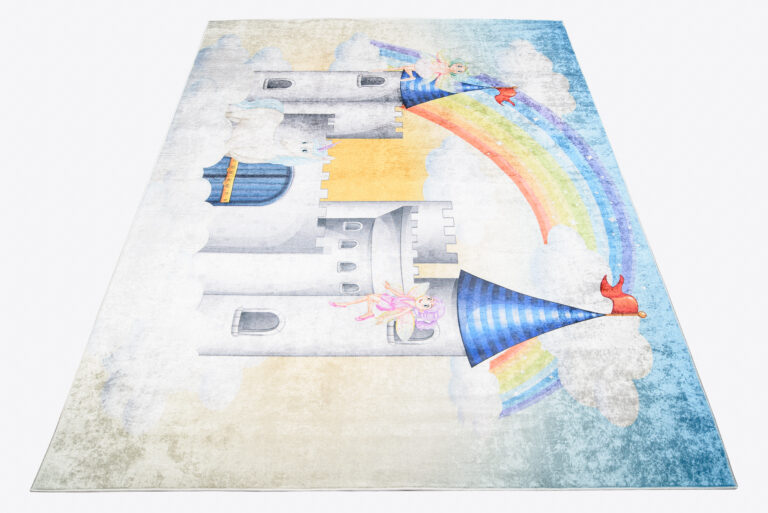 Teppich Emma Kinderzimmer Bunt Schloss Hell
