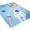 Teppich Emma Kinderzimmer Blau Kosmos Astronaut Rutschfest