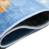 Teppich Emma Kinderzimmer Blau Kosmos Astronaut Rutschfest