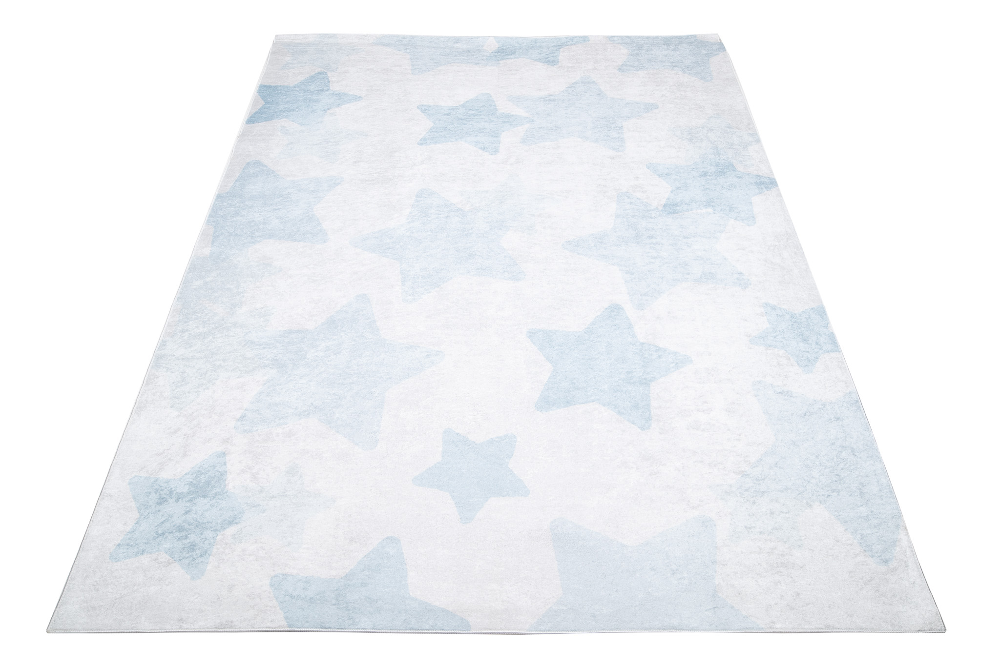 Teppich Emma Kinderzimmer Hellblau Sterne Rutschfest