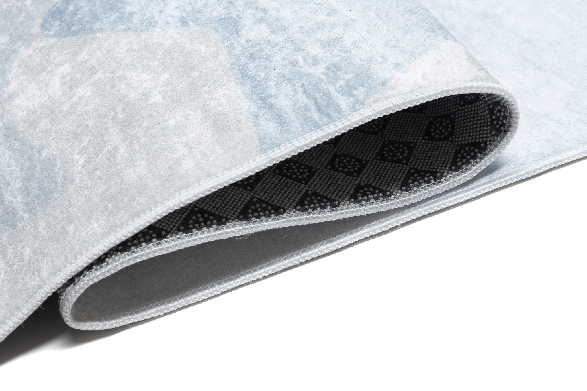 Teppich Emma Kinderzimmer Hellblau Sterne Rutschfest