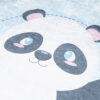 Teppich Emma Rutschfest Waschbar Blau Panda