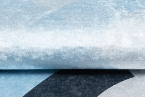 Teppich Emma Rutschfest Waschbar Blau Panda