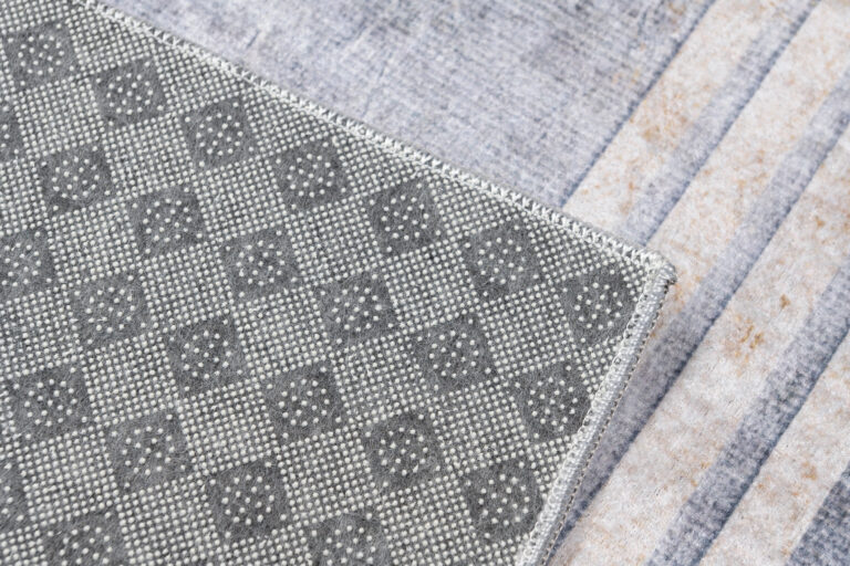 Teppich Toscana Meliert Grau Gold Rahmen