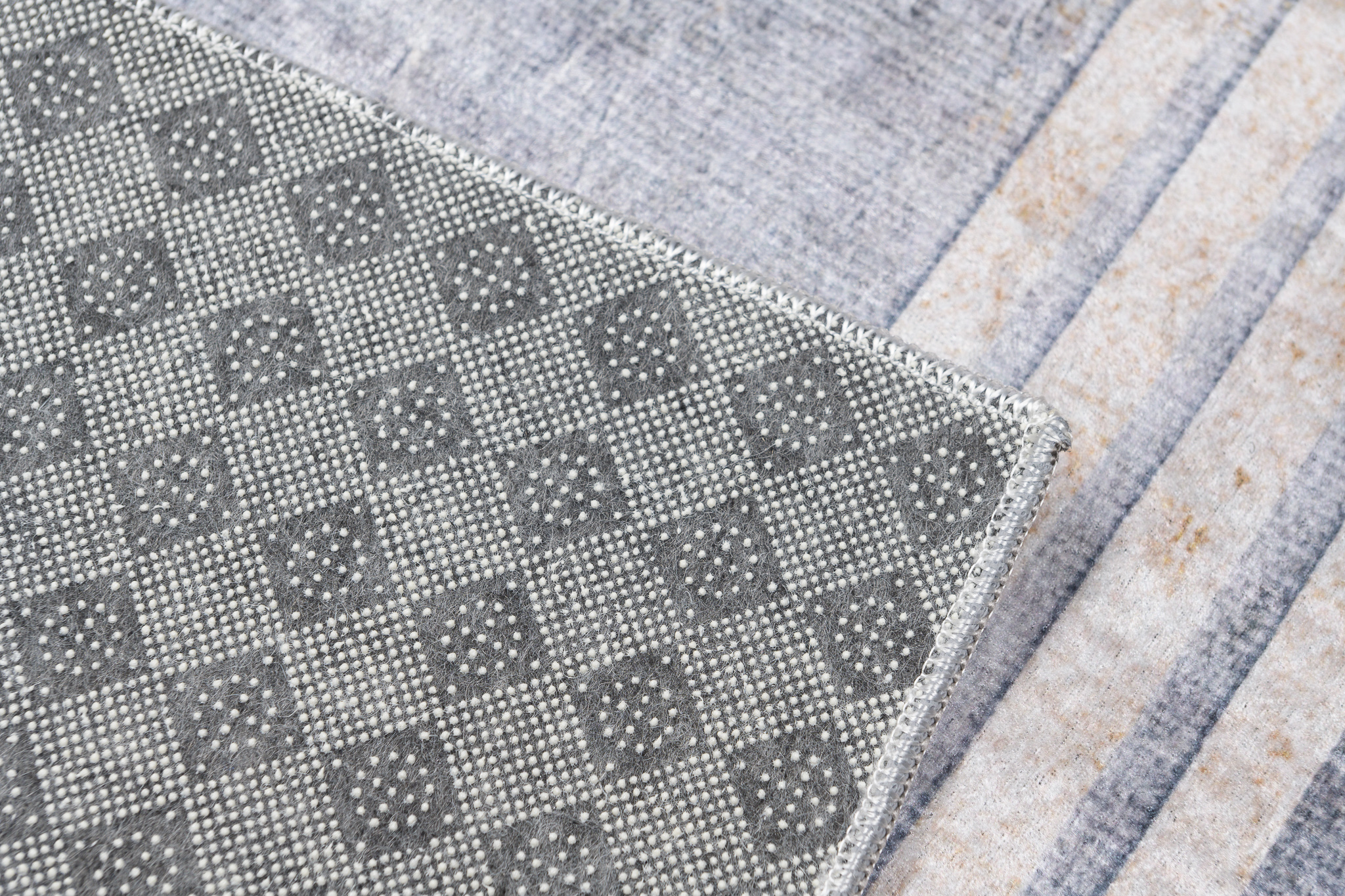 Teppich Toscana Meliert Grau Gold Rahmen