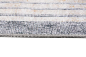 Teppich Toscana Meliert Grau Gold Rahmen