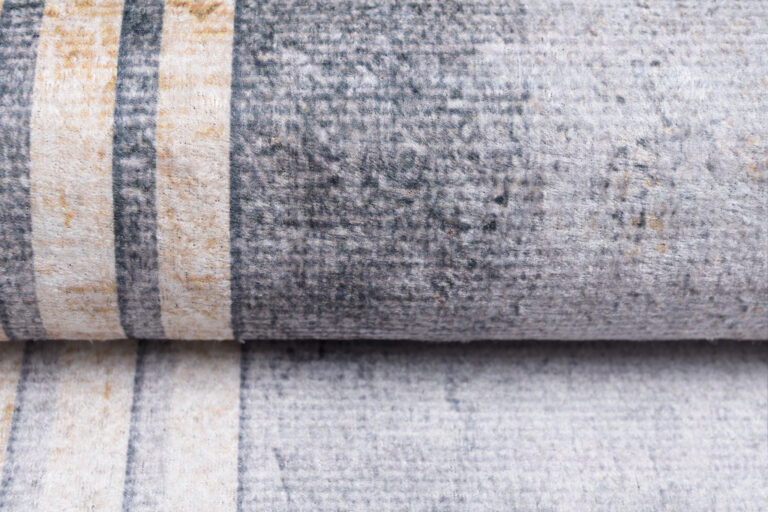 Teppich Toscana Meliert Grau Gold Rahmen