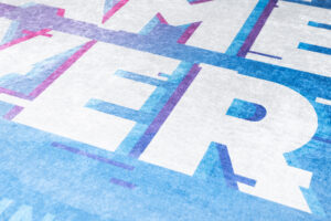 Teppich Emma Rutschfest Waschbar Marineblau Game Over