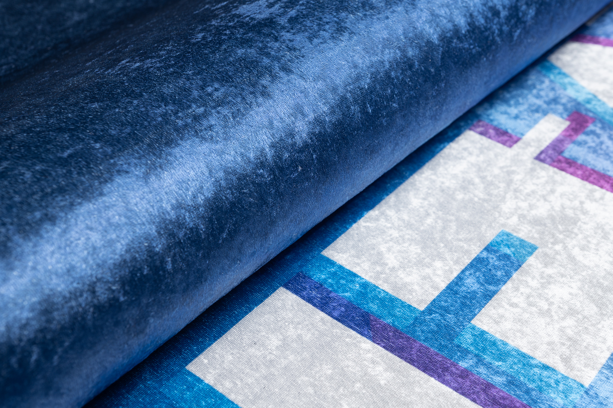 Teppich Emma Rutschfest Waschbar Marineblau Game Over