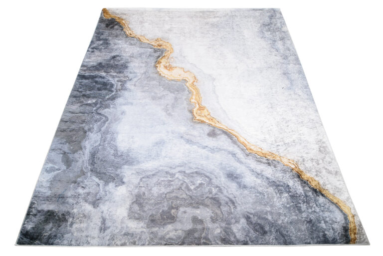 Teppich Toscana Modern Grau Golden Abstrakt