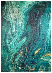 Teppich Toscana Smaragd Golden Anti-Rutsch